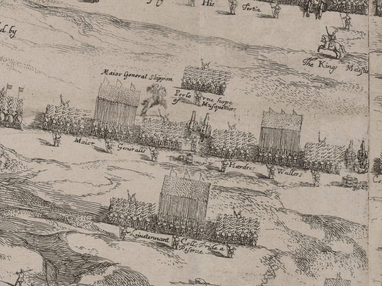 Beschrijving van de Legers van Paard en Voet van Zijne Majesteit, en Sir Thomas Fairefax; de Veertiende Juni 1645 door Robert Streater or Streeter