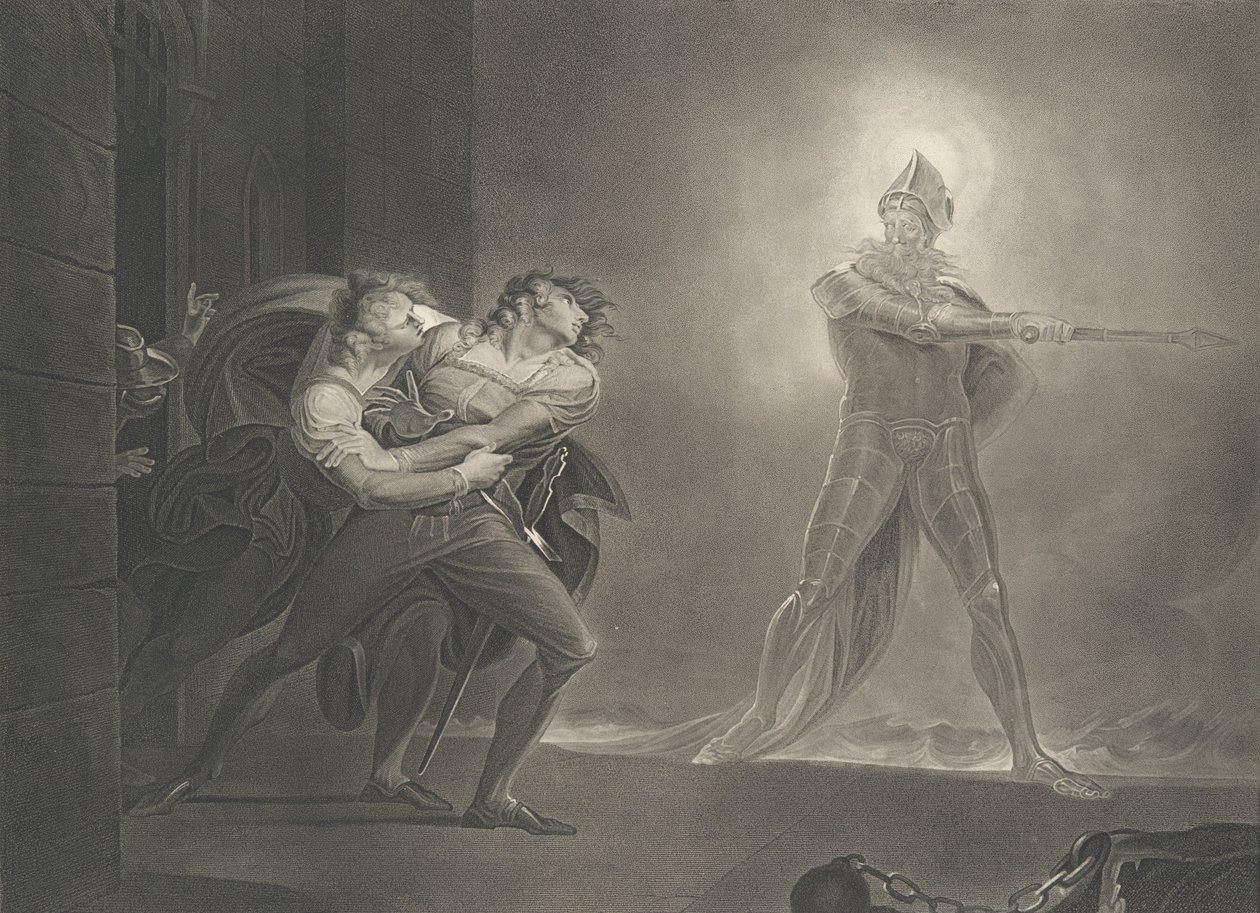 Hamlet, Horatio, Marcellus en de Geest door Robert Thew