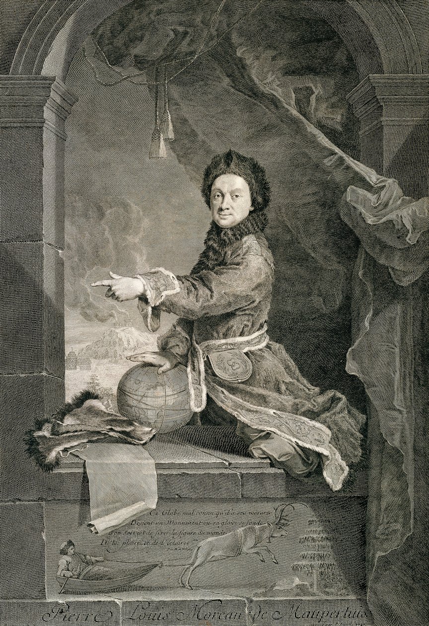 Portret van Pierre Louis Moreau de Maupertuis door Robert Tournieres