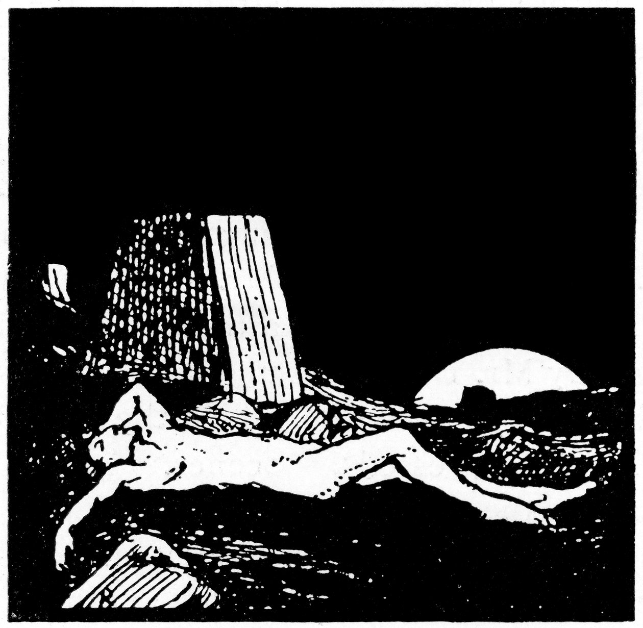 Tekening voor het Boek van Job, 1913 door Robert Traill Rose