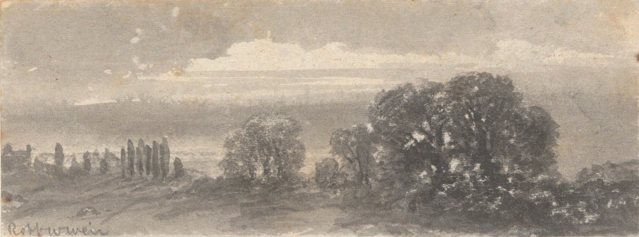 Landschap - Bomen door Robert Walter Weir