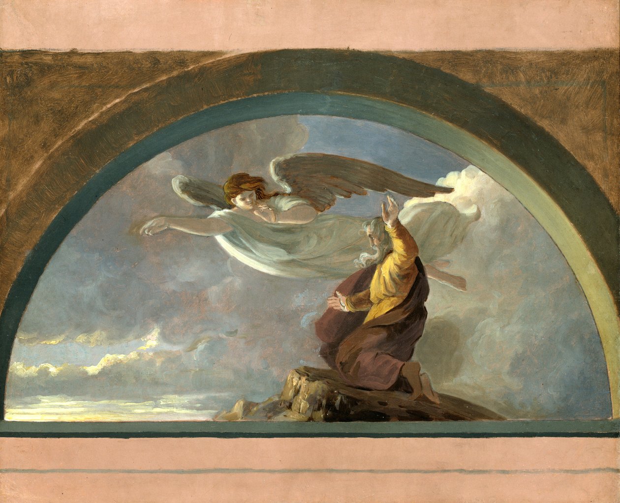 Mozes bekijkt het beloofde land, ca. 1860-1865 door Robert Walter Weir