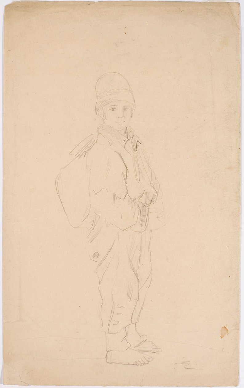 Bedelaar met een tas op zijn rug door Robert Wilhelm Ekman