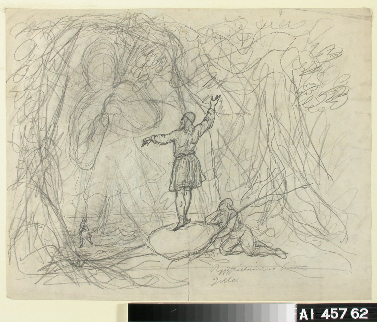 Man van de zee, schets voor een tekenfilmserie met Kalevala-thema door Robert Wilhelm Ekman