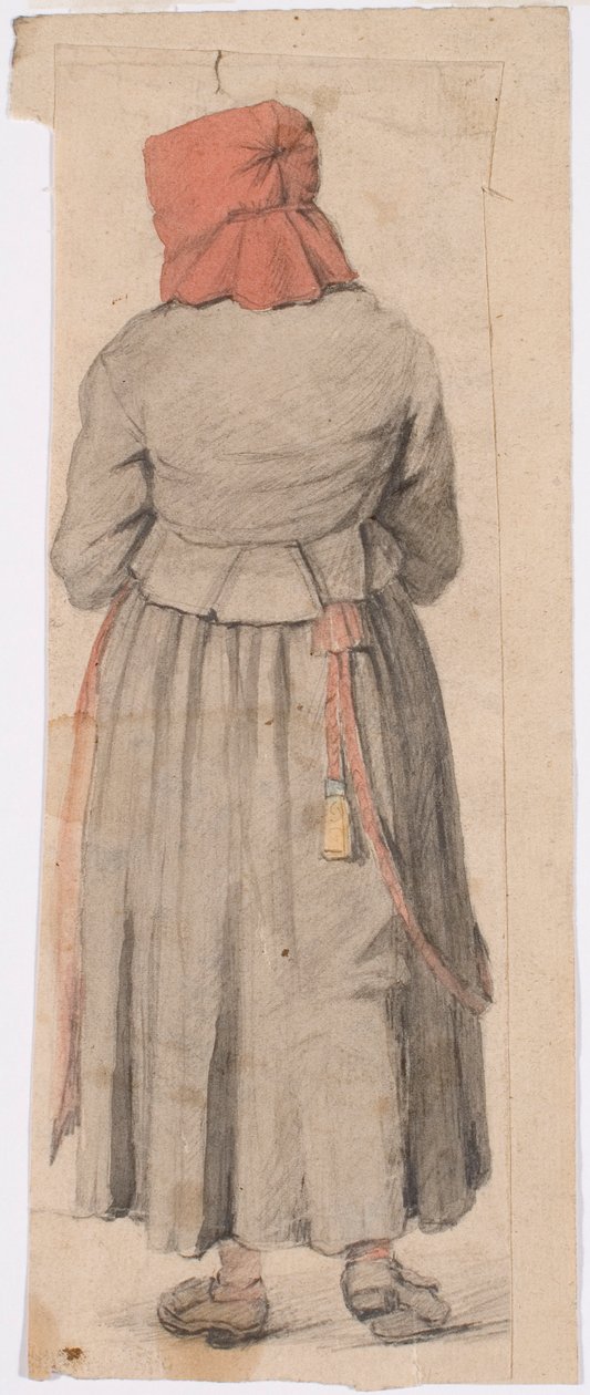 Moravische vrouw op haar rug door Robert Wilhelm Ekman