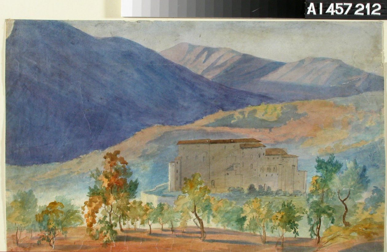 Subiaco, Kasteel Abbaziale door Robert Wilhelm Ekman
