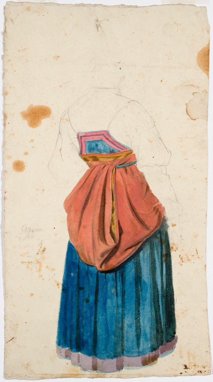 Vrouw in nationaal kostuum door Robert Wilhelm Ekman
