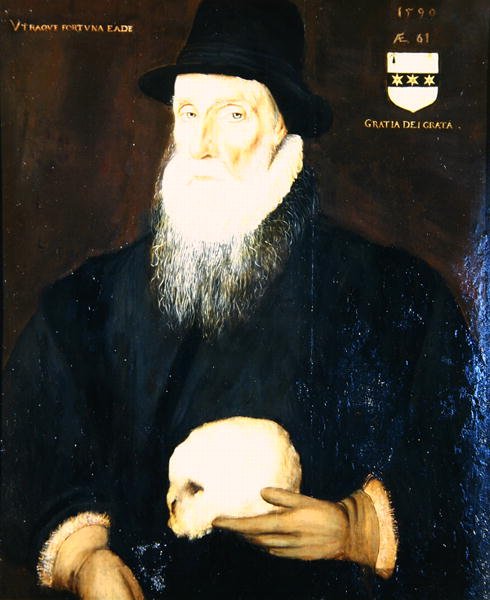Sir Edward Grimston (1529-1610) als Oude Man door Robert the Elder Peake