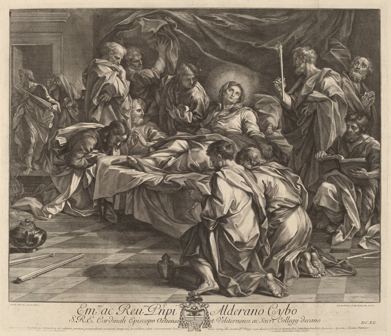 Dood van de Maagd door Robert van Audenaerd after Carlo Maratta
