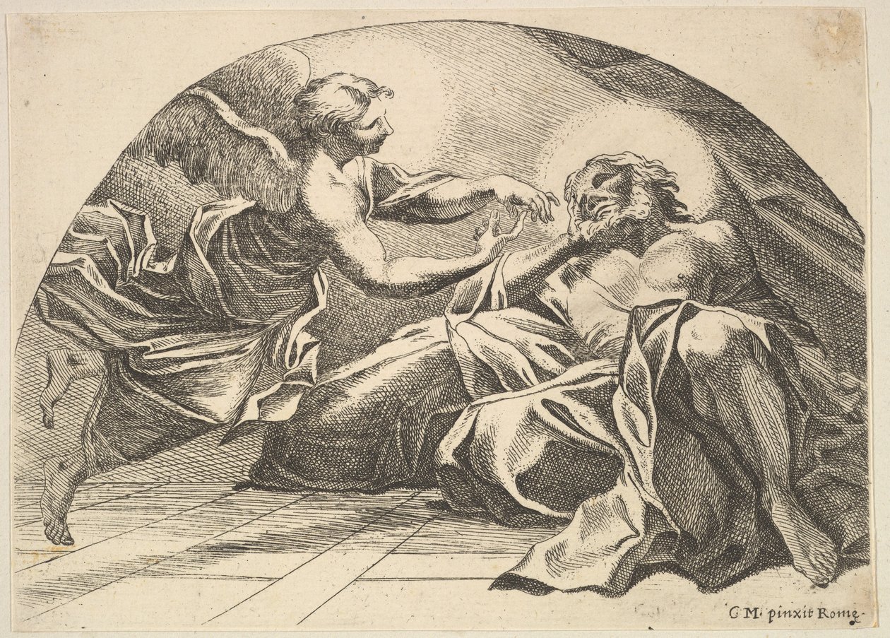 Engel verschijnt aan Petrus in de gevangenis, 1680-1743 door Robert van Audenaerde