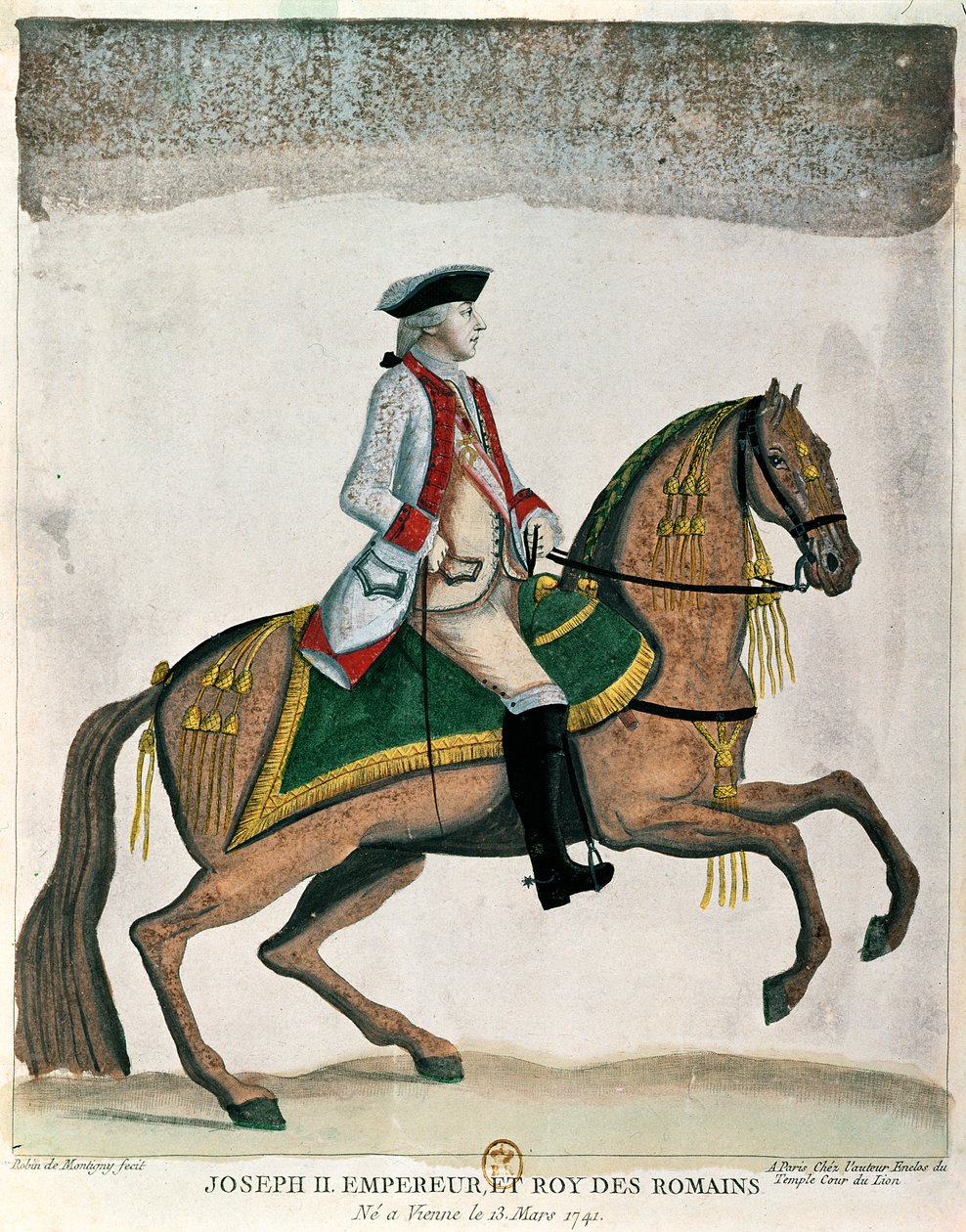 Ruiterportret van Keizer Joseph II (1741-90) c.1785 door Robin de Montigny