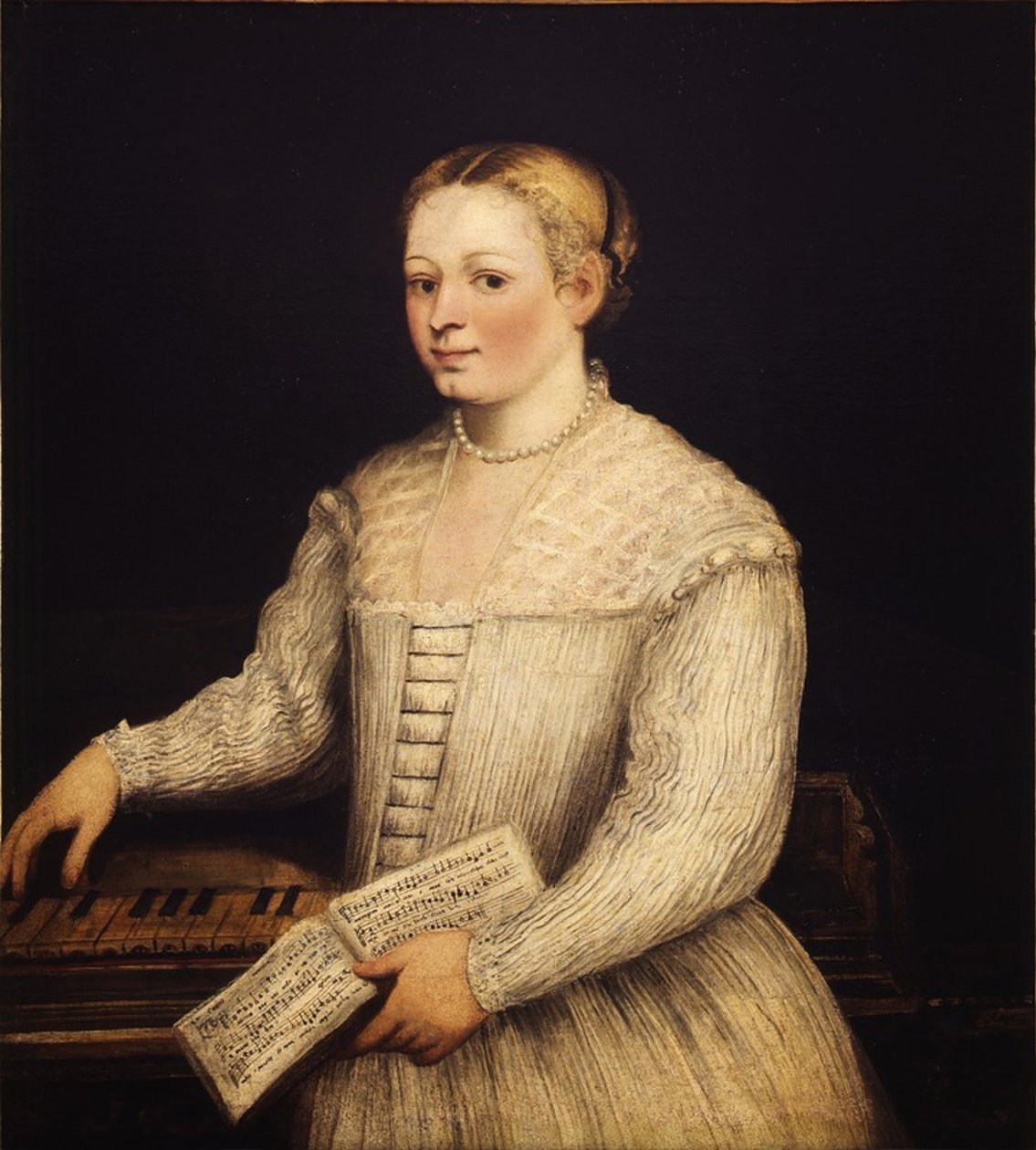 Zelfportret, ca 1580-1585 door Robusti