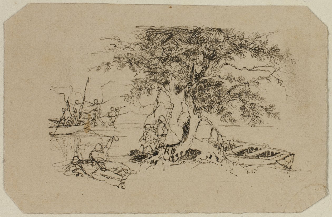 Vissen door Rodolphe Bresdin