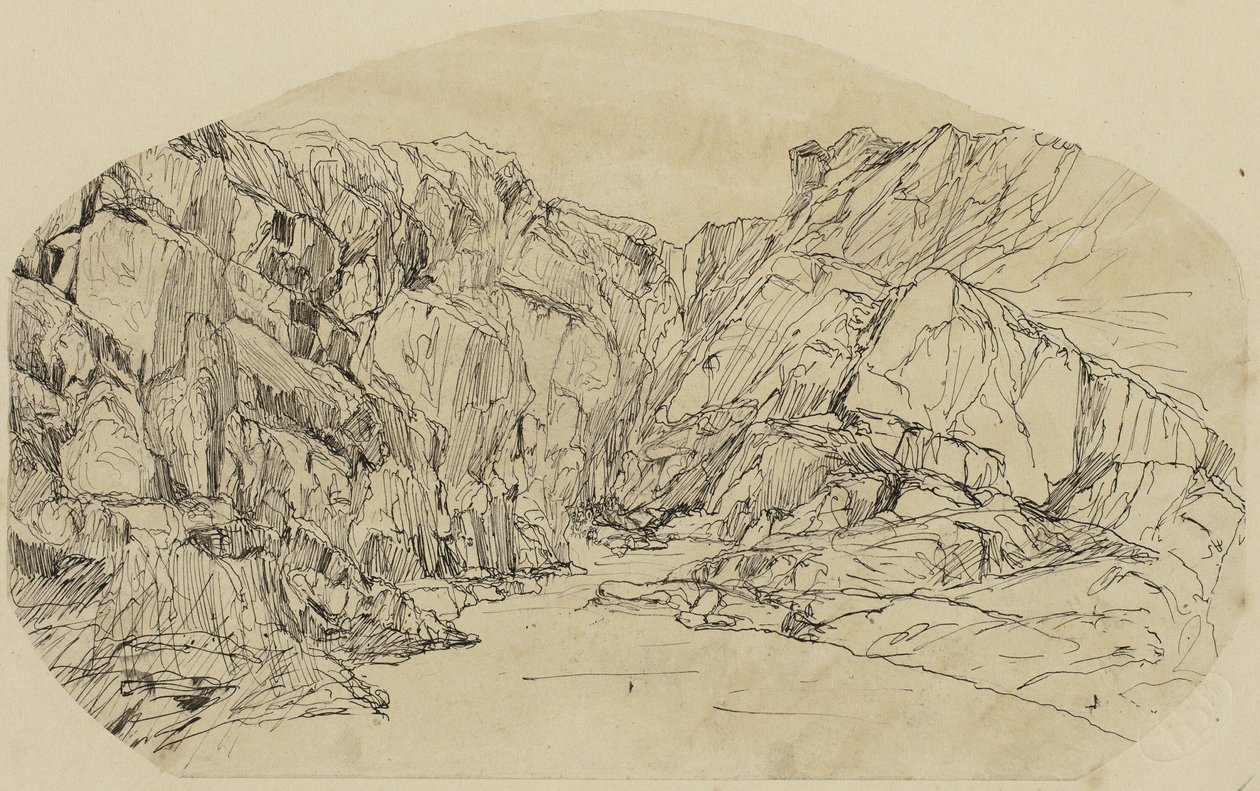 Stoom in een kloof door Rodolphe Bresdin