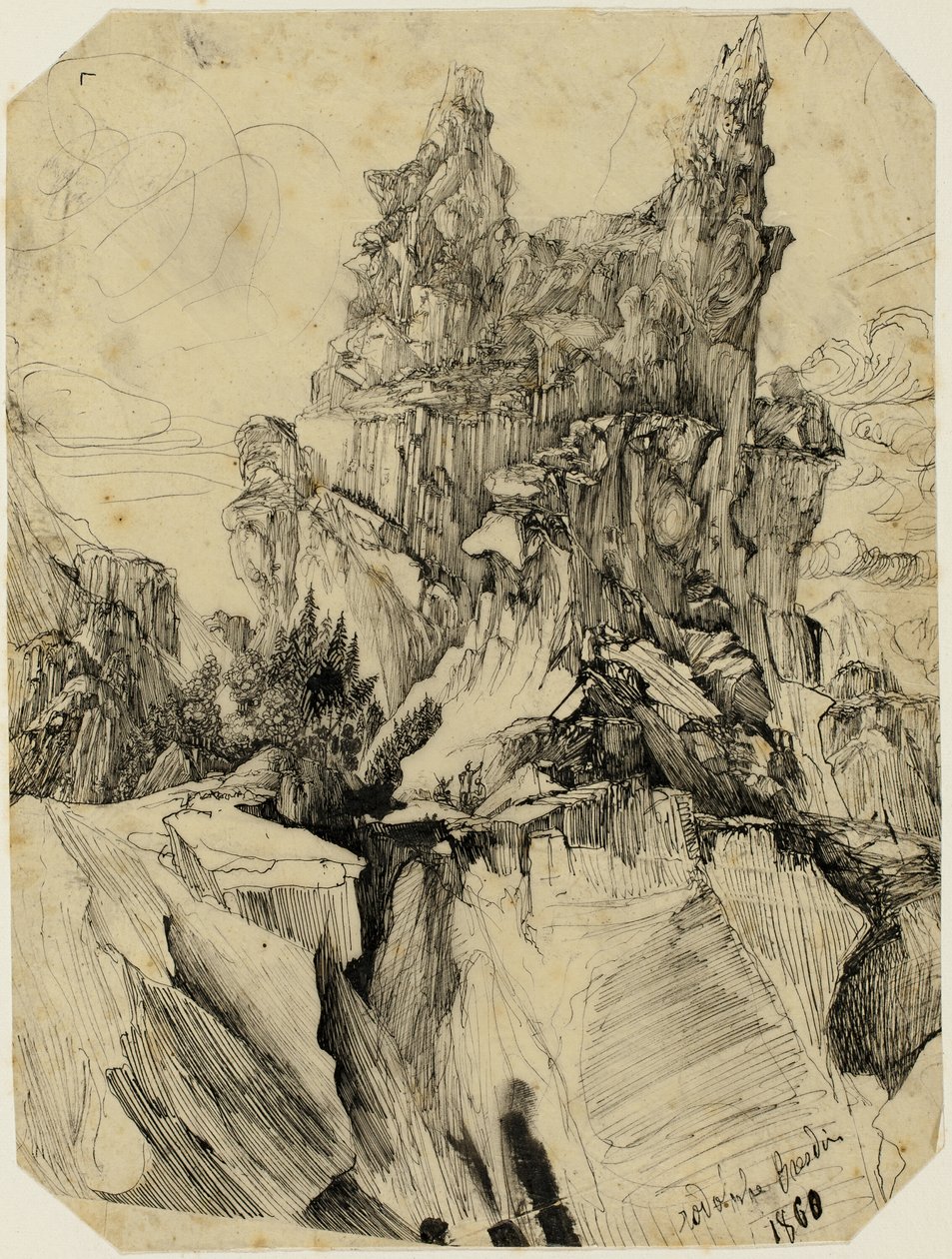 De gletsjerspleet door Rodolphe Bresdin