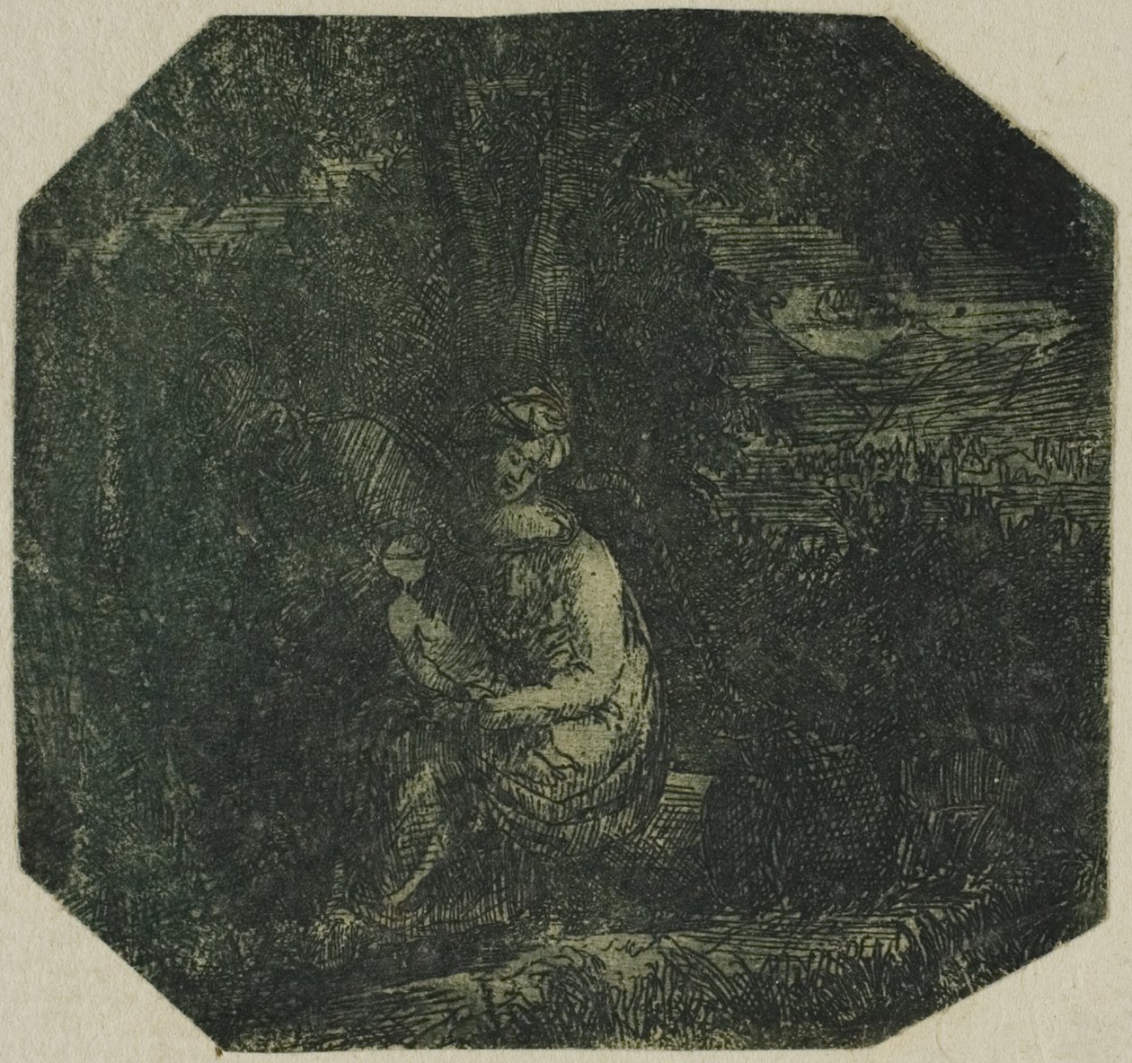 De Heilige Familie door Rodolphe Bresdin