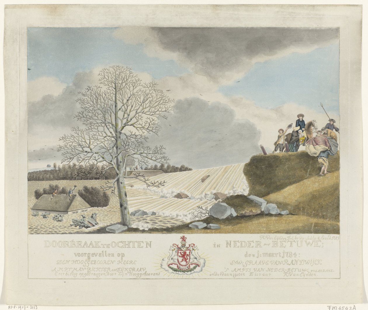 Doorbraak te Ochten, 1784 door Roeland van Eynden