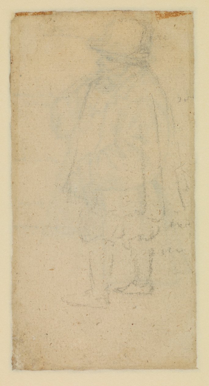 Man van achteren gezien (verso) door Roelandt Jacobsz and Bruegel Pieter the Elder Savery