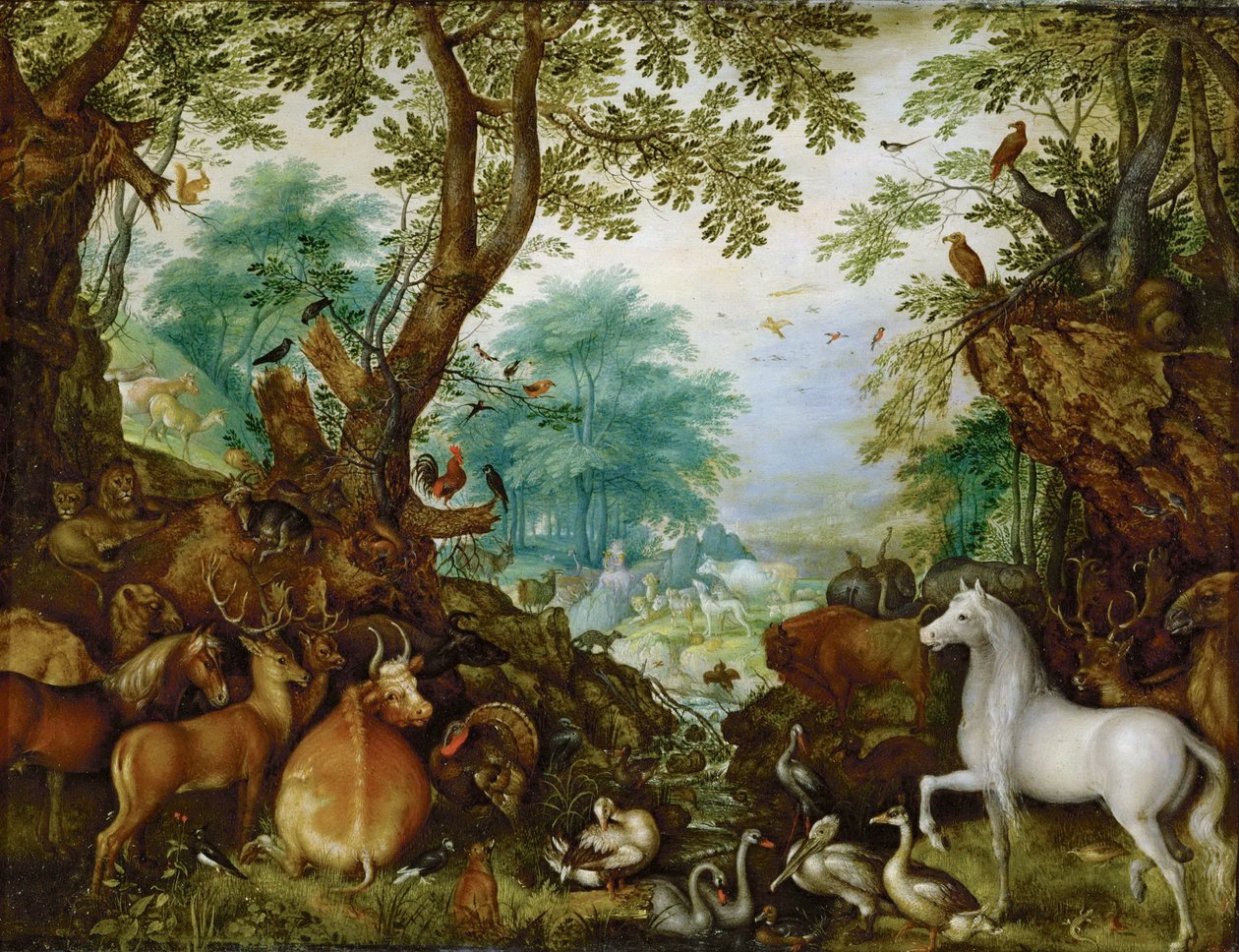 Orpheus tussen de dieren door Roelandt Jacobsz. Savery