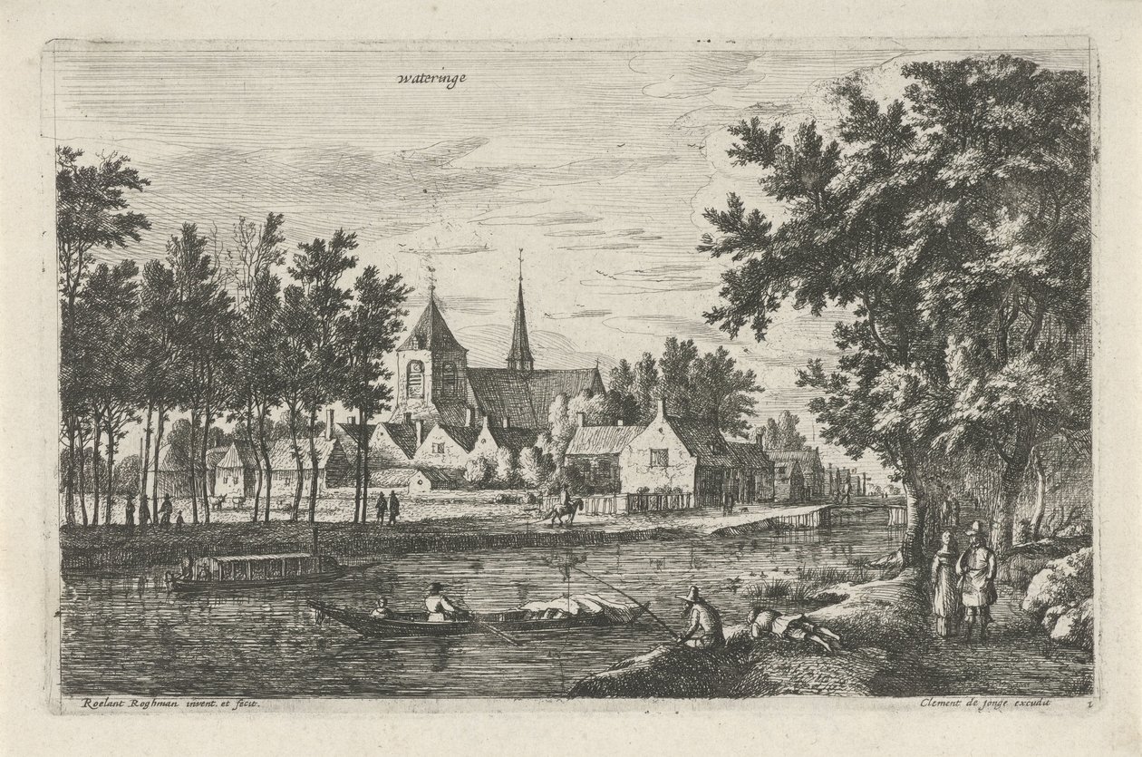 Gezicht op Wateringen door Roelant Roghman