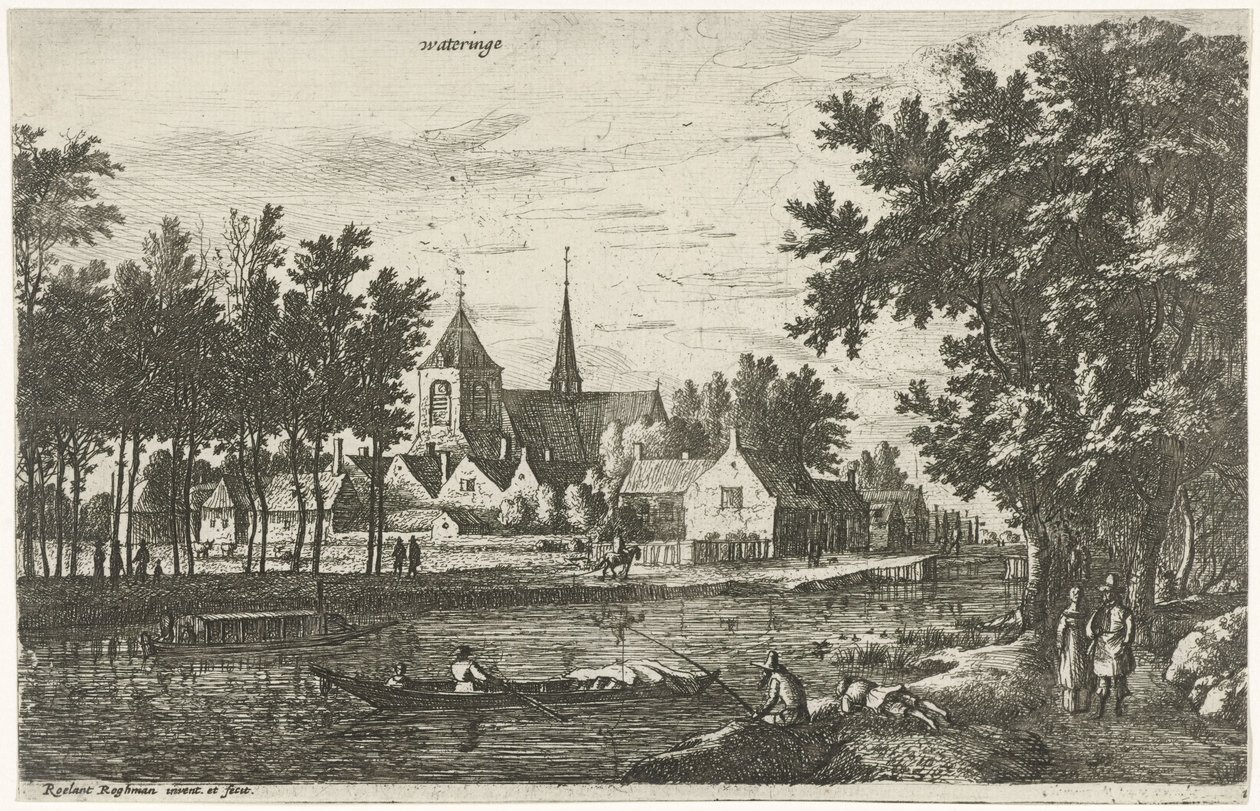Gezicht op Wateringen door Roelant Roghman