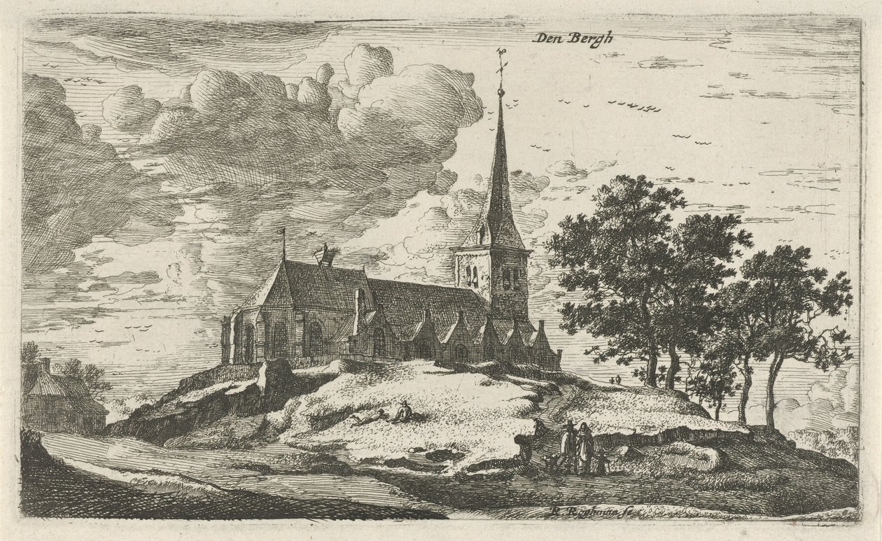 Kerk in Nederhorst den Berg door Roelant Roghman