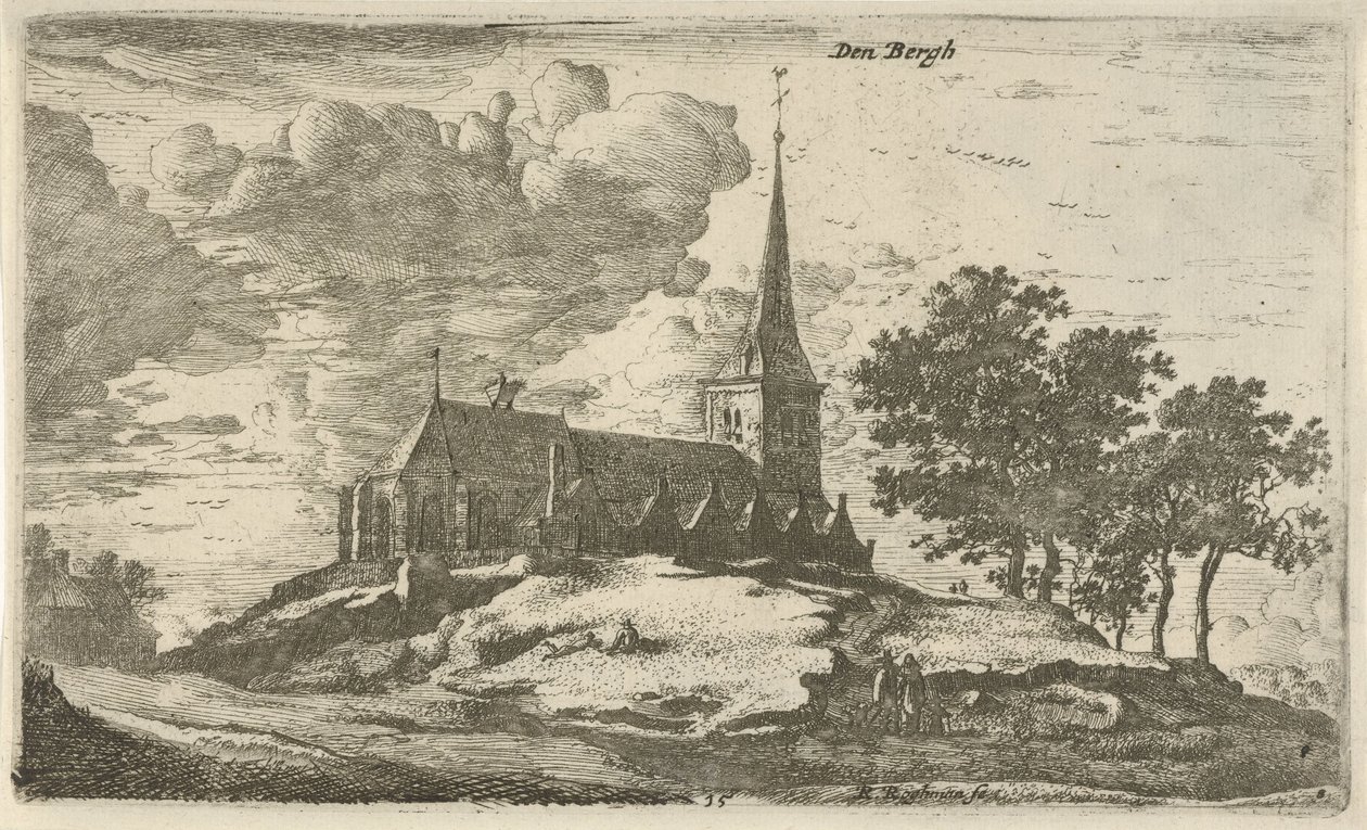 Kerk in Nederhorst den Berg door Roelant Roghman