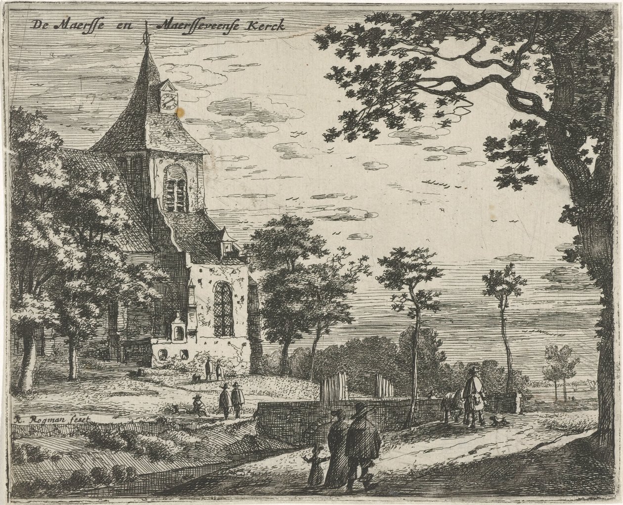 Kerk van Maarsseveen door Roelant Roghman