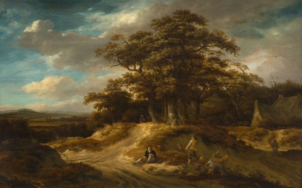 Reizigers aan de Rand van een Dorp door Roelof Van Vries