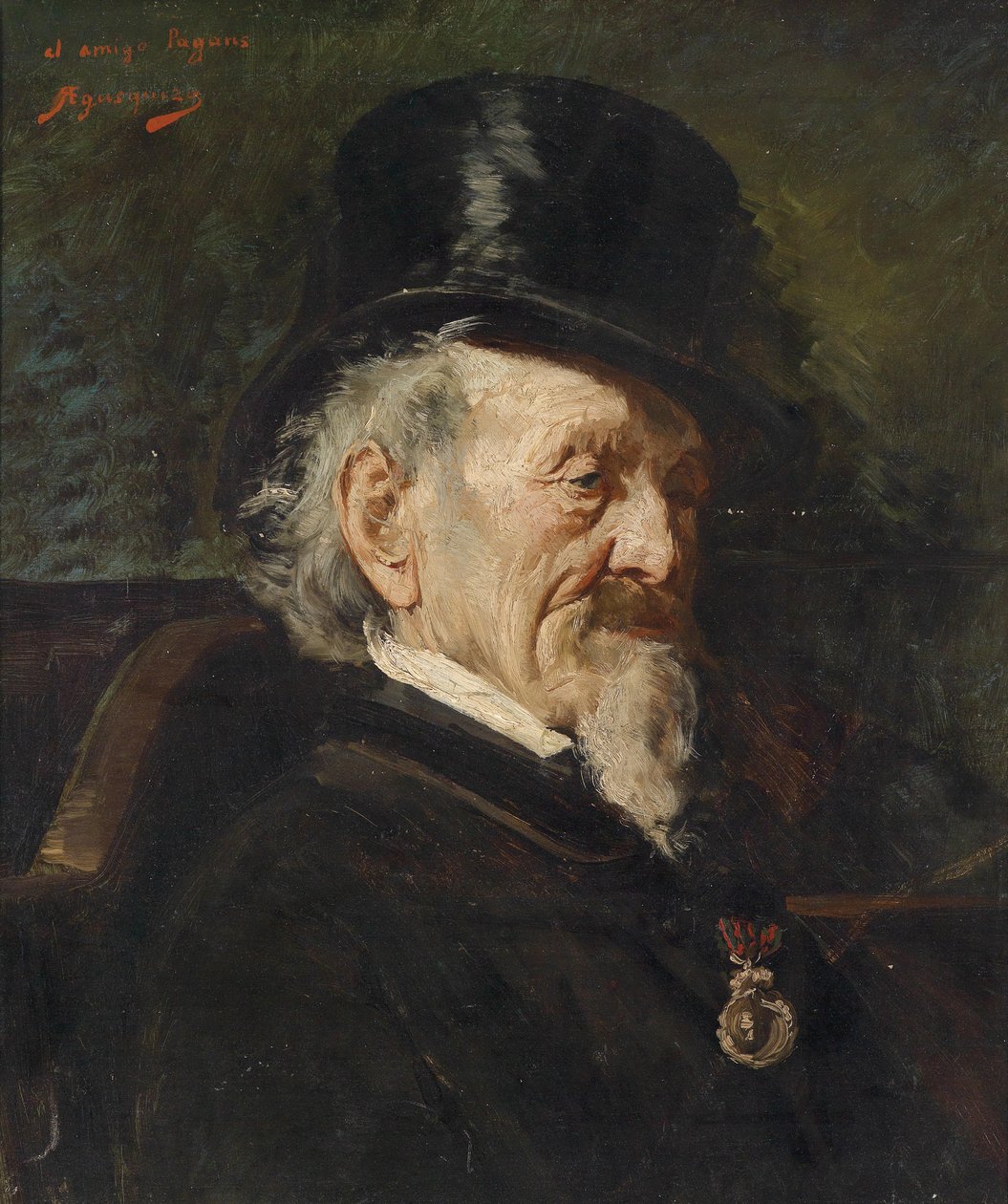 Een heer van de samenleving met een medaille door Rogelio de Egusquiza