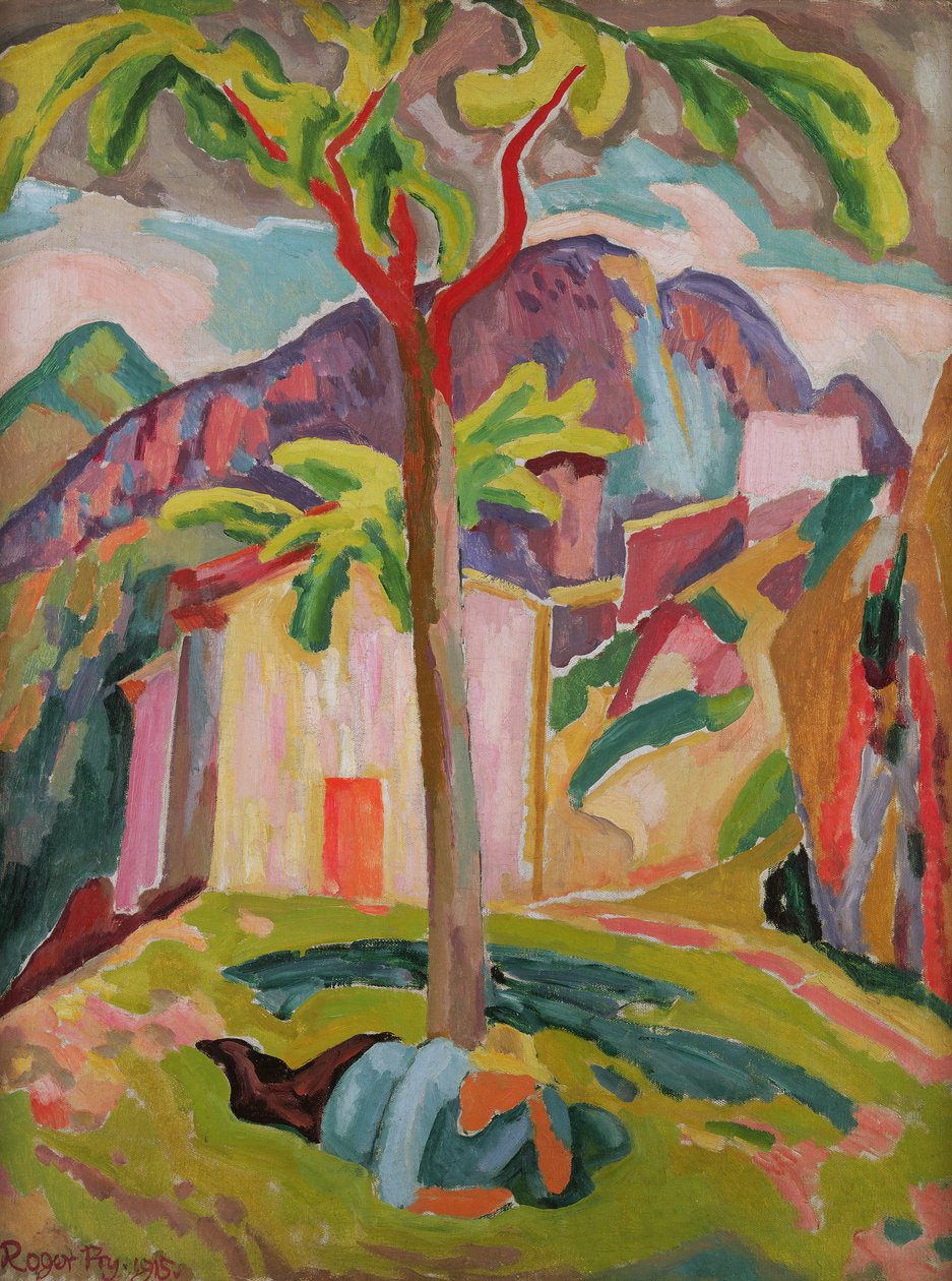 Rustende figuur onder een boom, St. Agnes, 1915 door Roger Eliot Fry