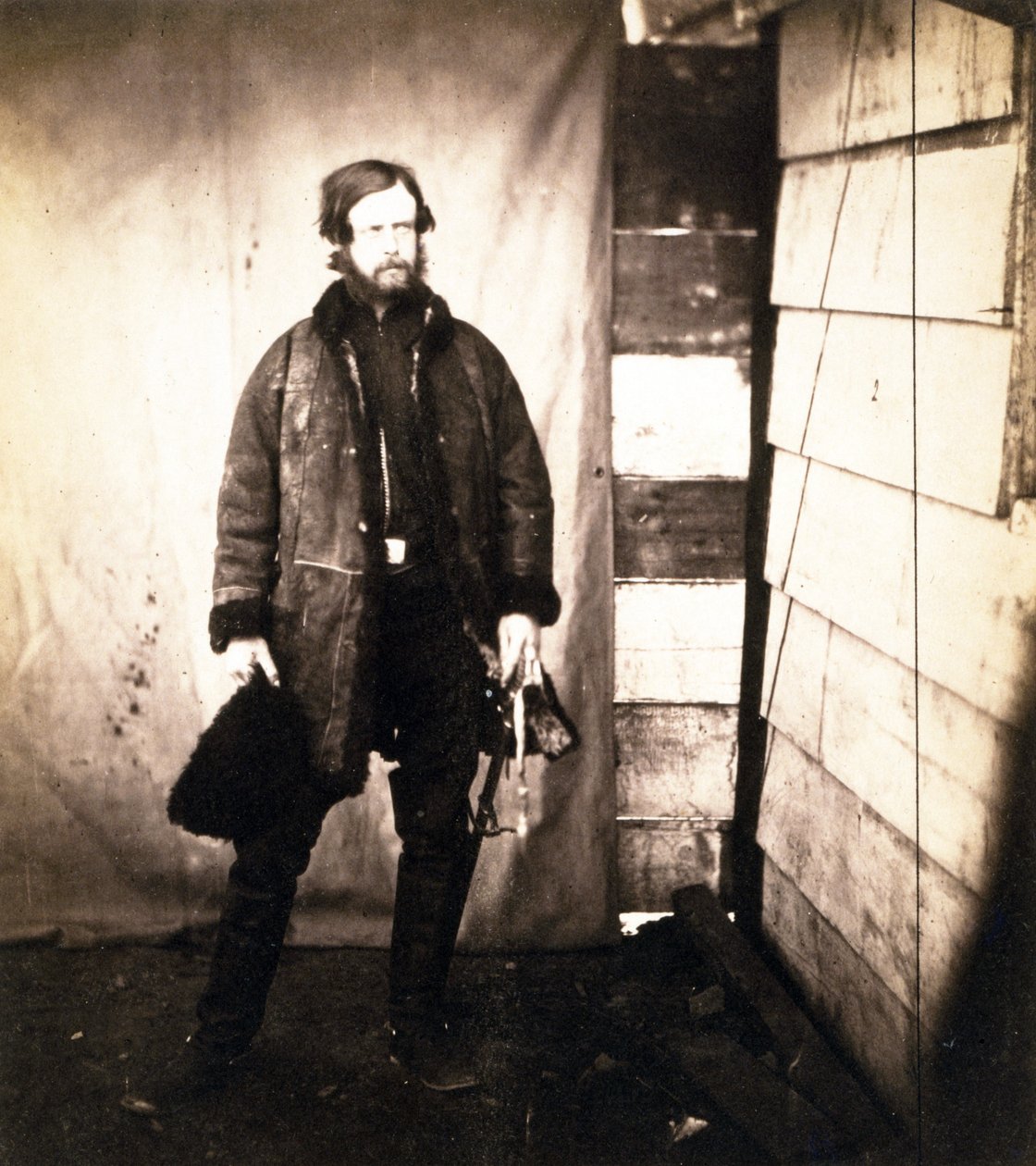 Kapitein Alexander Leslie-Melville, van de Grenadier Guards, c.1855 door Roger Fenton