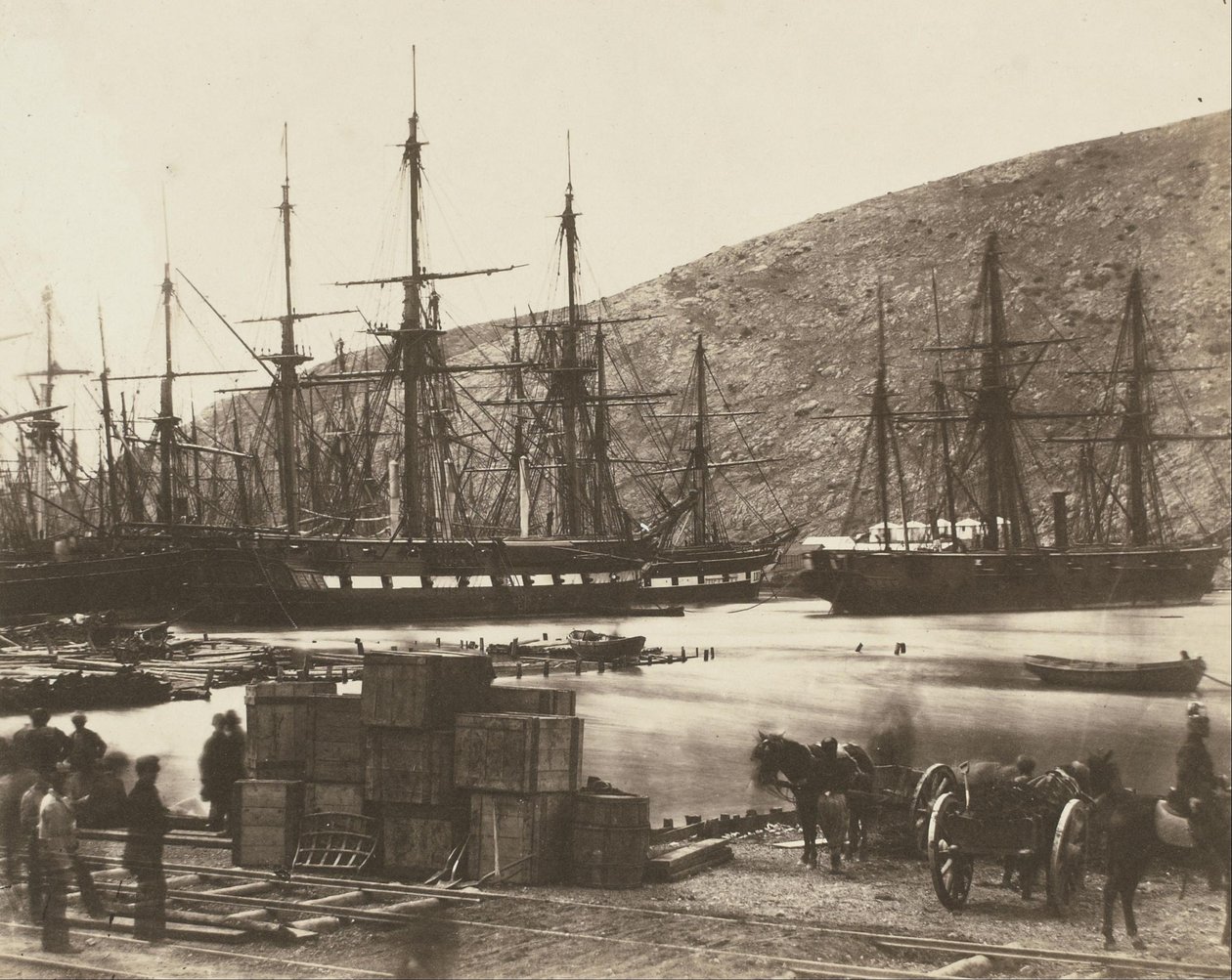 Hoofd van de Haven, Balaklava, Rusland door Roger Fenton