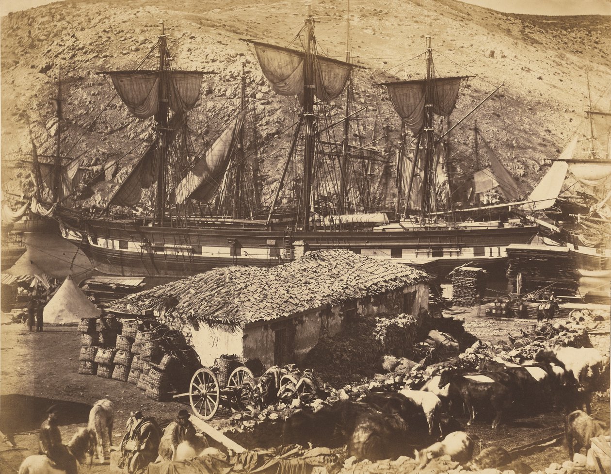 Haven van Balaklava, de veesteiger door Roger Fenton