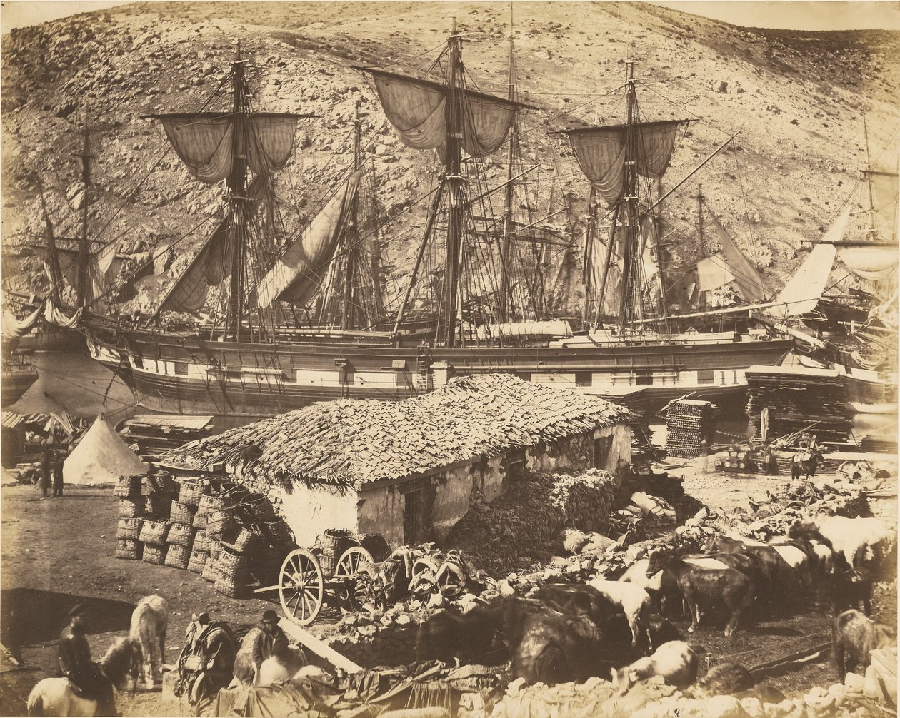 Haven van Balaklava, de veesteiger door Roger Fenton