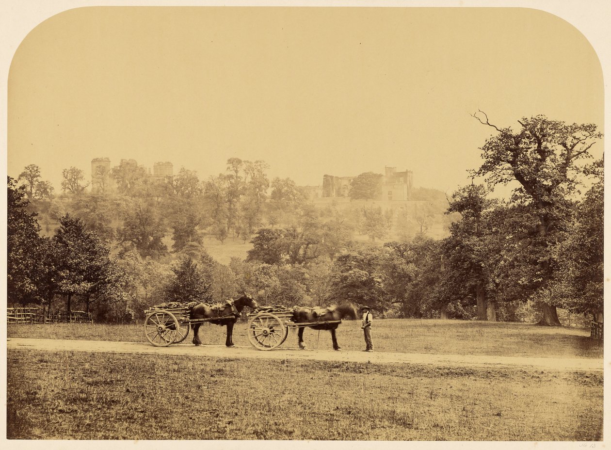 Hardwick Hall, vanuit het park door Roger Fenton