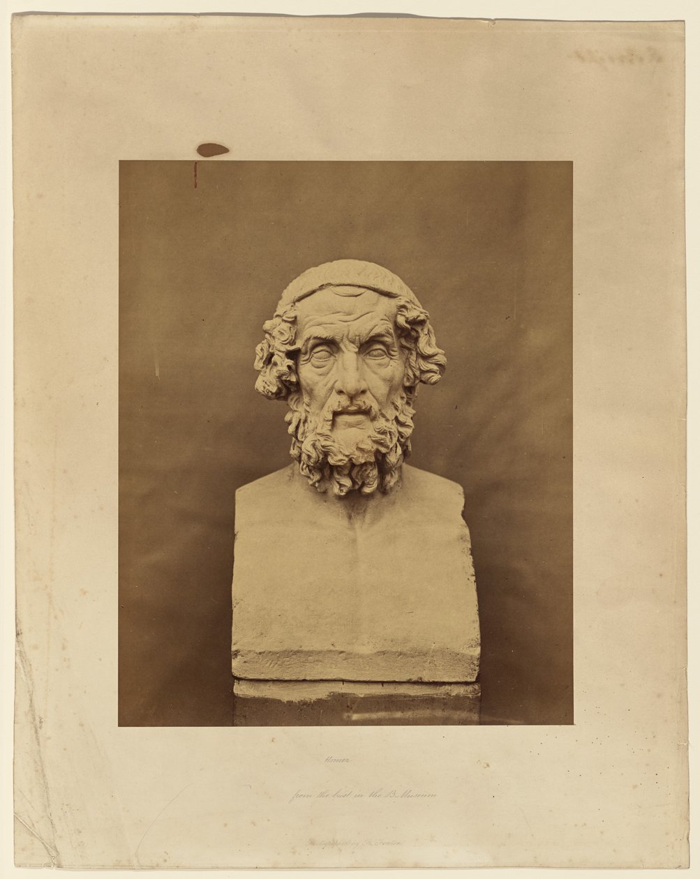 Homerus, naar de buste in het British Museum door Roger Fenton