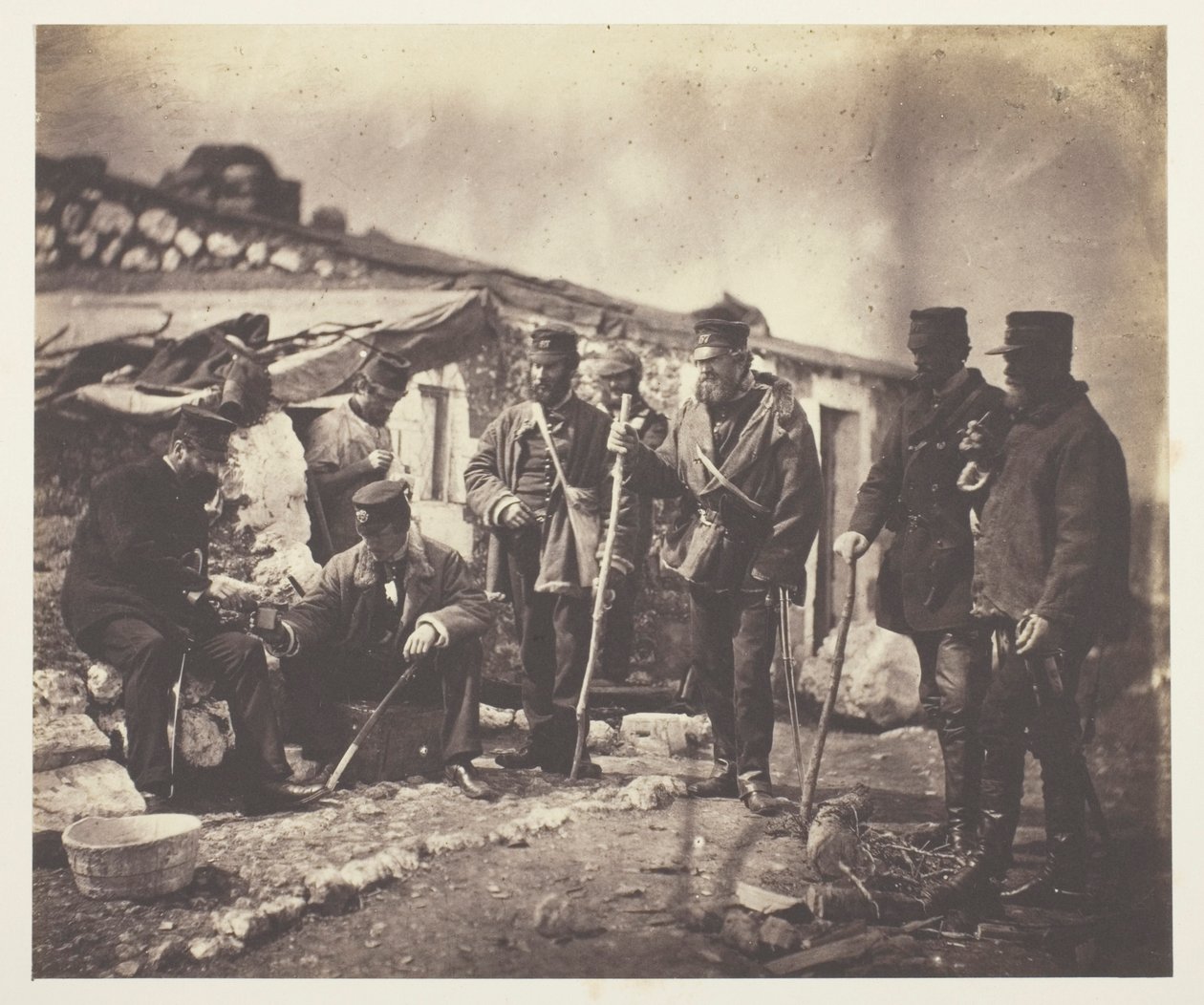 Luitenant-kolonel Shadforth en officieren van het 57e regiment door Roger Fenton