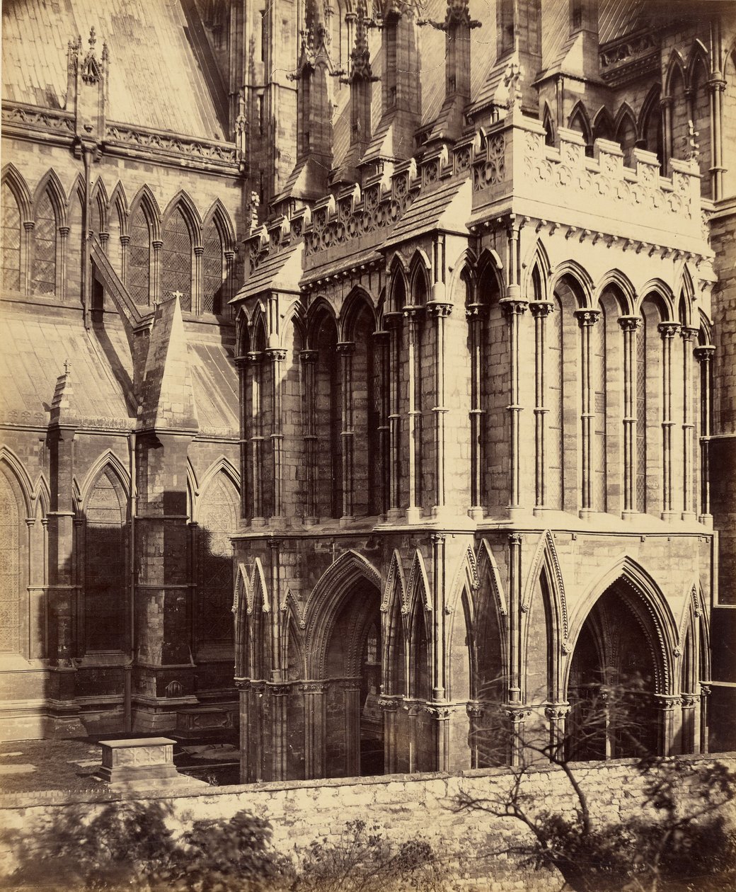 Kathedraal van Lincoln, de Galilea-voorhal door Roger Fenton