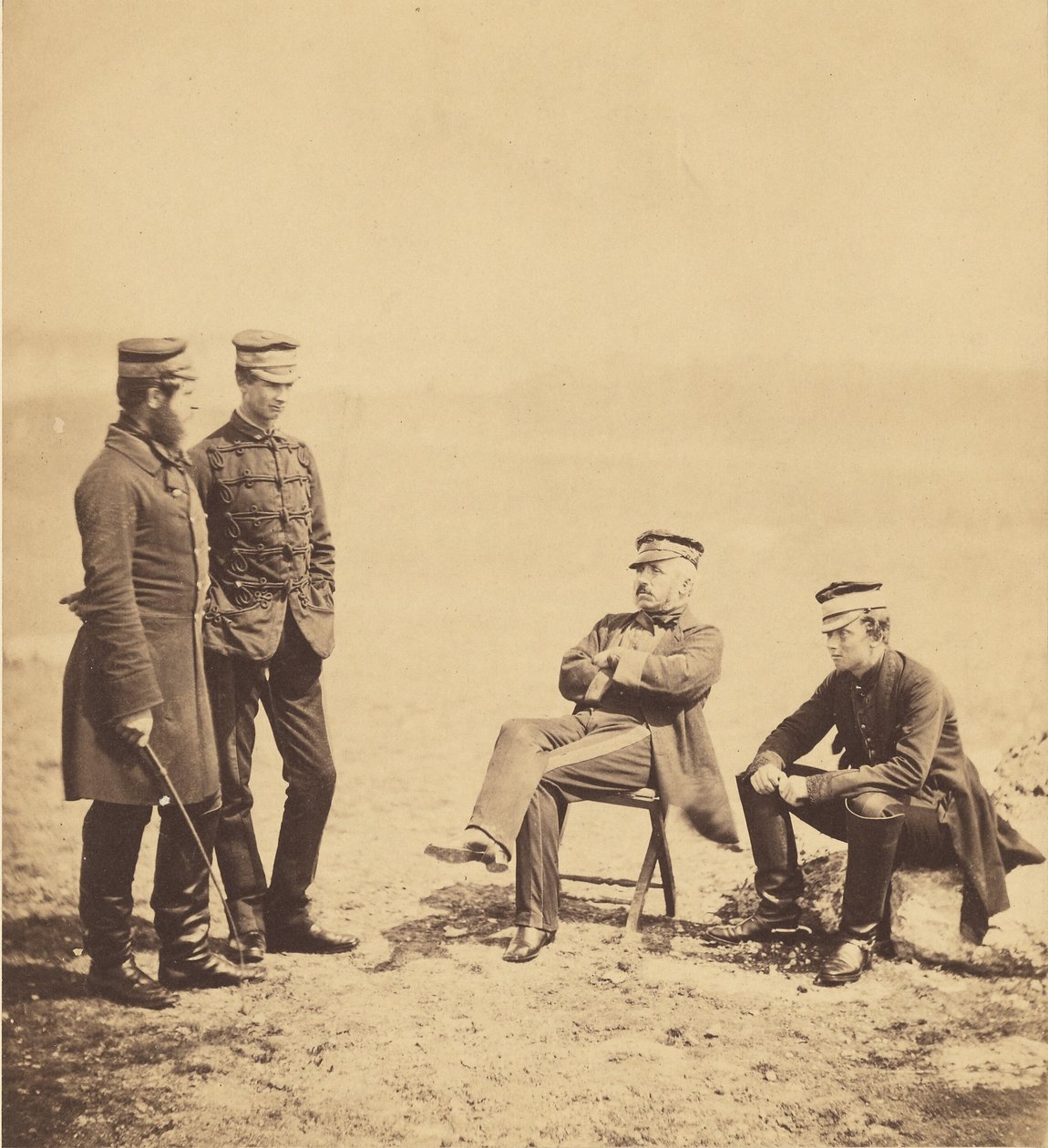 Luitenant-generaal Barnard en staf door Roger Fenton
