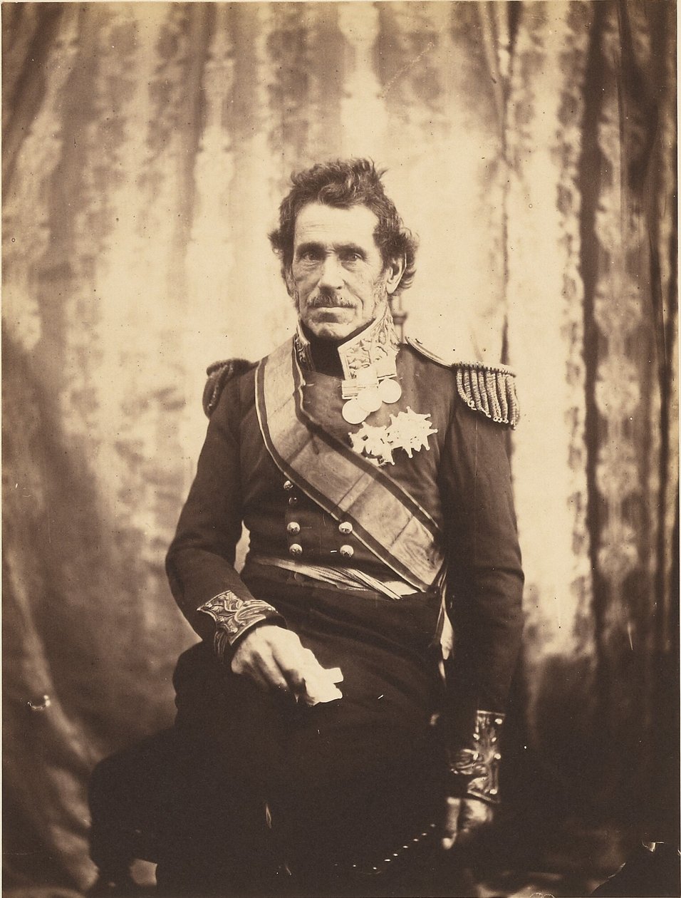 Luitenant-generaal Sir De Lacy Evans, G.C.B. door Roger Fenton