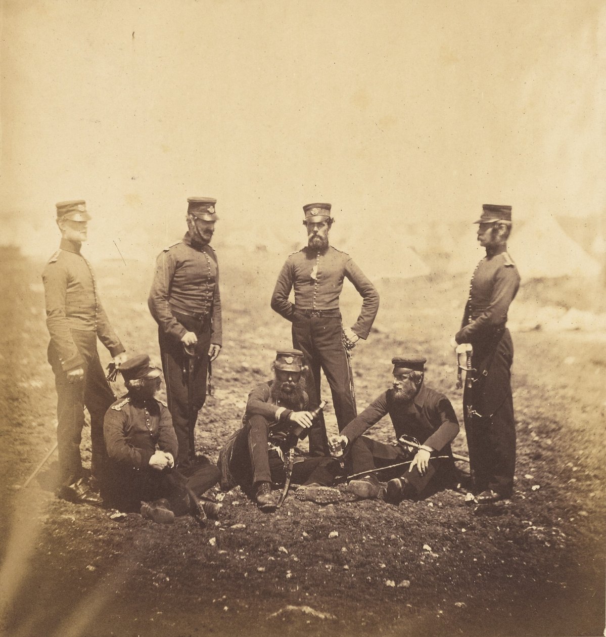 Officieren van de 68e lichte infanterie door Roger Fenton