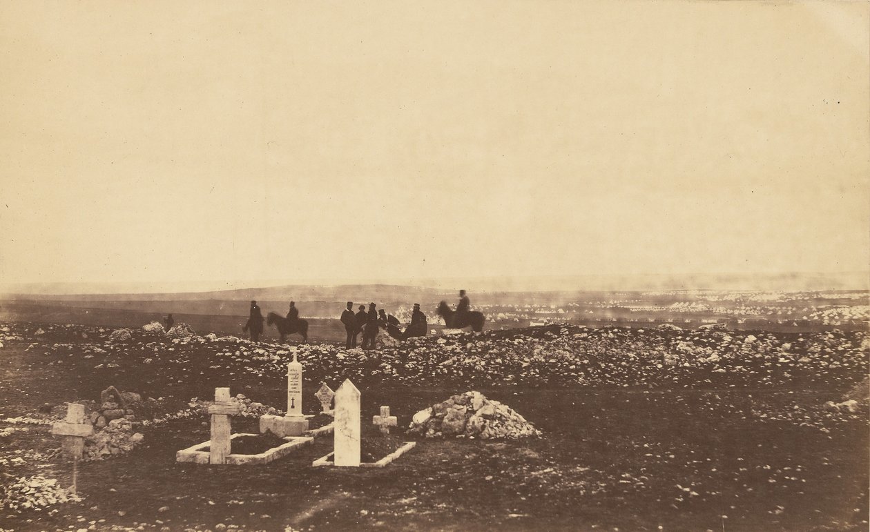 Agenten op de uitkijk bij Cathcarts Hill door Roger Fenton