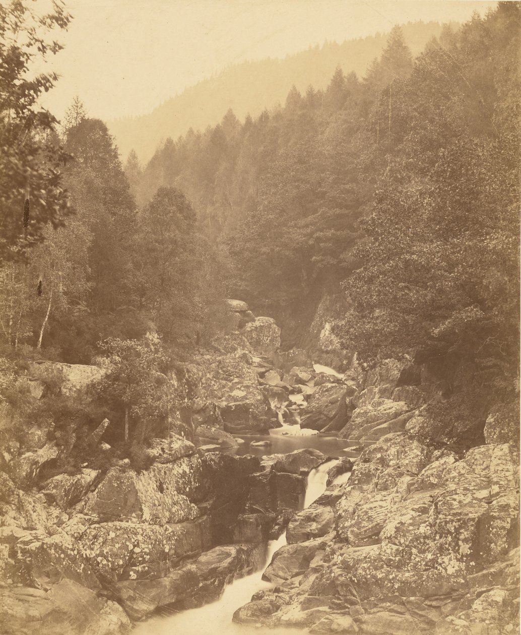 Aan de Llugwy, onder de Swallow Falls. door Roger Fenton