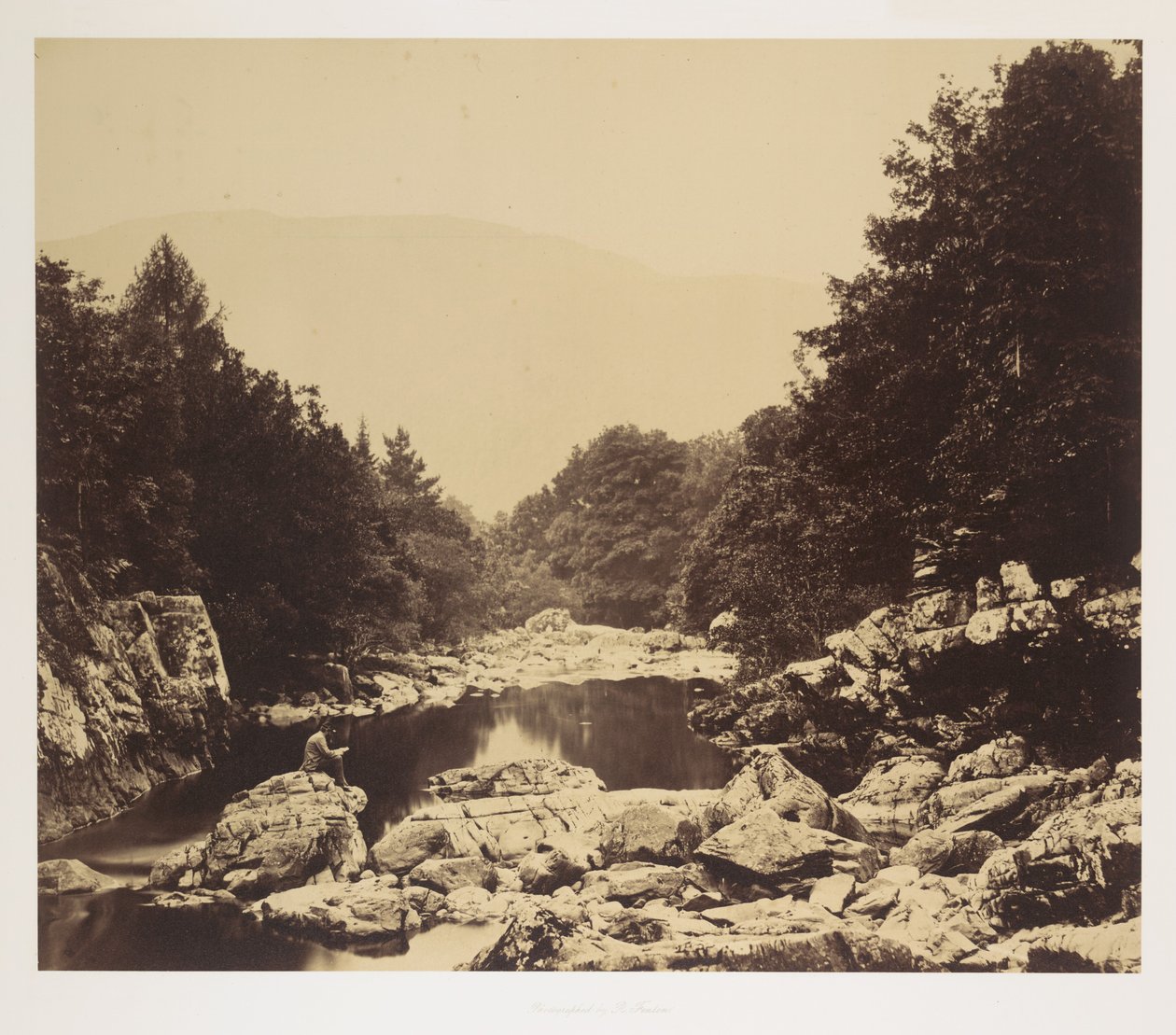Op de Llugwy, bij Bettws-y-Coed door Roger Fenton