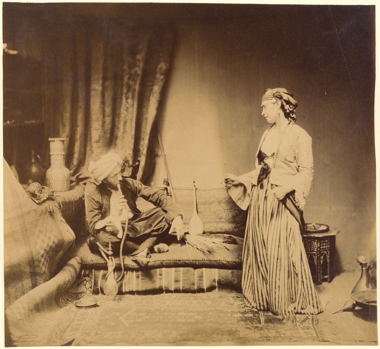 Roker en dansend meisje door Roger Fenton