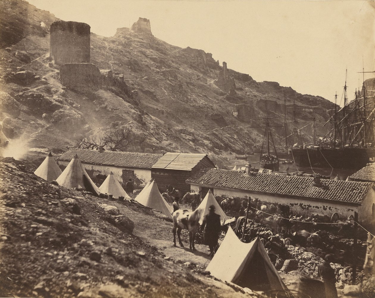 Het Genuese kasteel, Balaklava door Roger Fenton