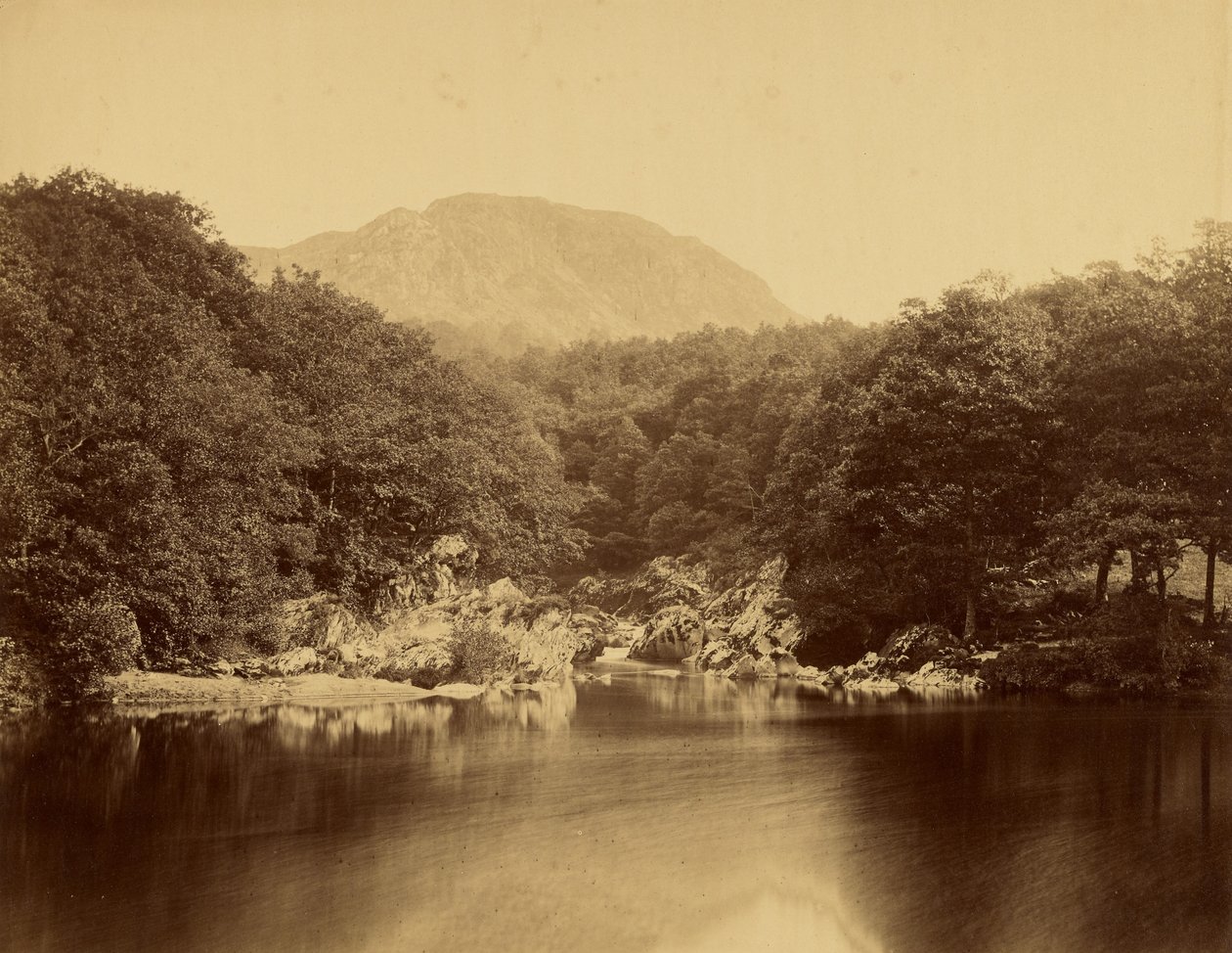 De Llyn Glas, aan de Conway door Roger Fenton