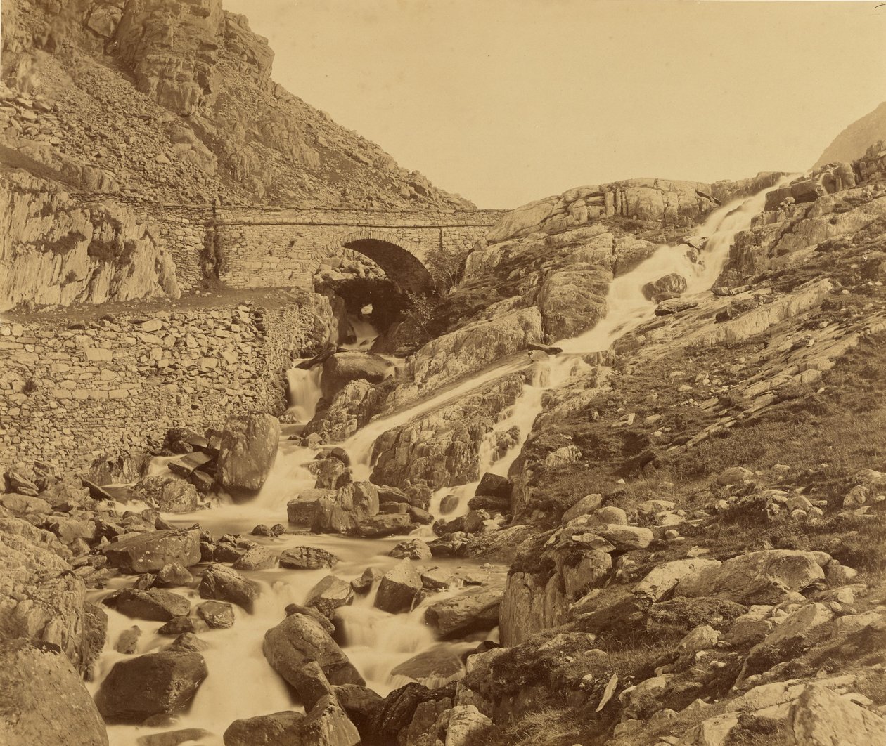 De Ogwen-watervallen door Roger Fenton