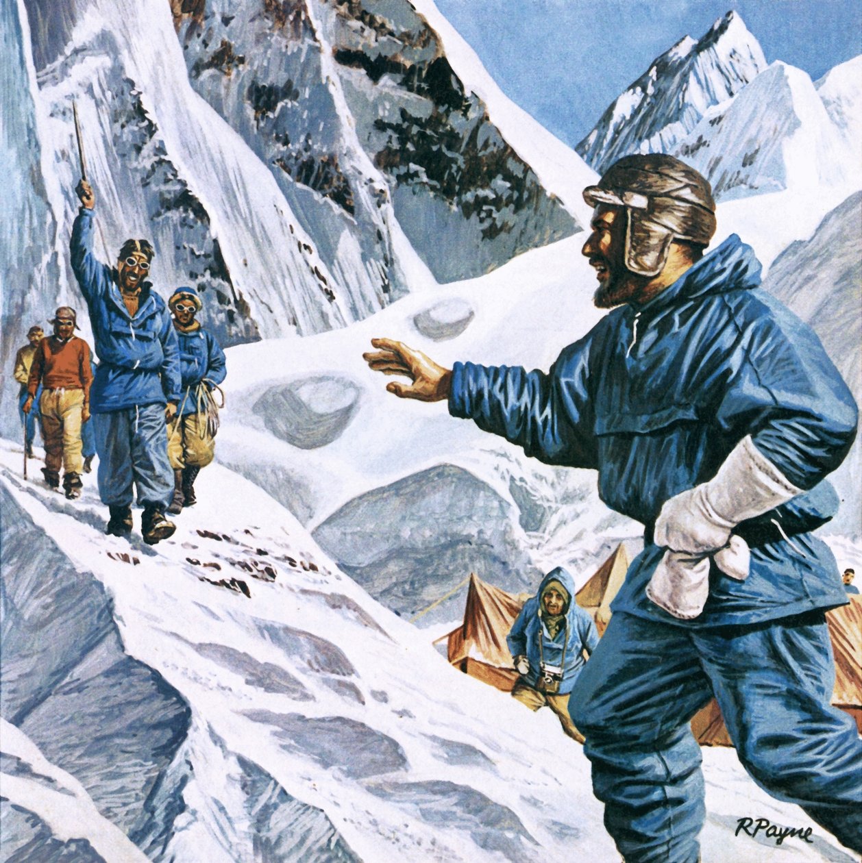 Het nieuws over de verovering van Everest ging de hele wereld over door Roger Payne